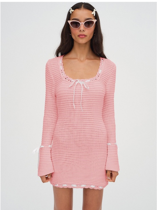 For Love And Lemons Dresses & Skirts - Pink Knit Sweater Dress